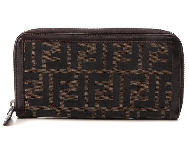 FENDI フェンディ ズッカ ラウンドジップ長財布 キャンバス