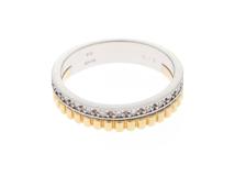 JEWELRY ノンブランドジュエリー　リング　イエローゴールド　ホワイトゴールド　ダイヤモンドD0.12　4.1g　#12　【432】