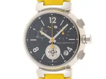 LOUIS VUITTON　ルイヴィトン　時計　タンブールクロノラブリーカップ　GM　Q11BG　SS×ラバー　クォーツ　2147100445336　【437】