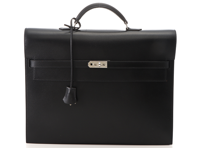 ド*ン様 さ*し様 美品　エルメス　ケリーデペッシュ　38 ノアール　黒　シルバ HERMES エルメス ケリーデペッシュ38 ブラック 金具シルバー【472】HG