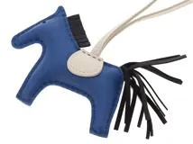 HERMES エルメス ロデオチャームPM ブルーフランス ノワール クレ