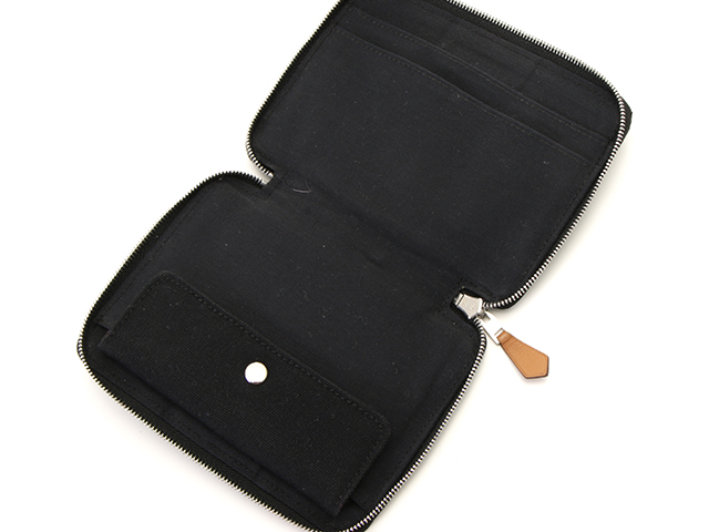 HERMES エルメス フールトゥ パースPM 財布ミニ ブラック/SV