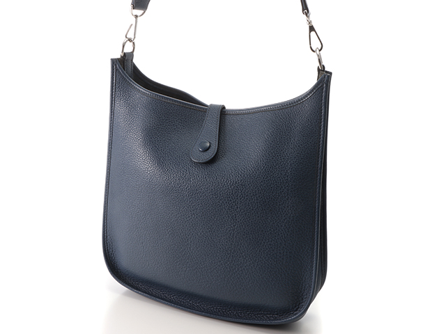 HERMES エルメス ショルダーバッグ エヴリンGM I ブルー