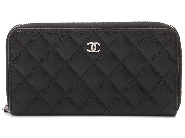 CHANEL シャネル クラシック ロングジップウォレット ブラック