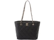CHANEL シャネル マトラッセ チェーンショルダートート ブラック/GP キャビア AS3818【430】2147100453713