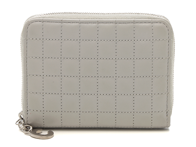 CELINE セリーヌ Cチャーム コンパクトジップウォレット グレー
