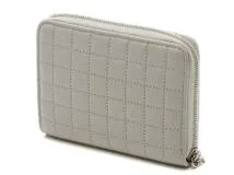 CELINE セリーヌ Ｃチャーム コンパクトジップウォレット グレー レザー 10B663BFL.08GC【430】2147100456554