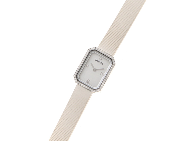 CHANEL シャネル 腕時計 レディース プルミエール H2433 シェル文字盤 ダイヤモンドベゼル  ステンレススチール ラバー 2147100461633【430】