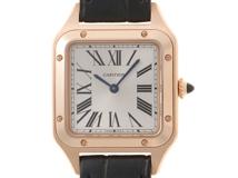 Cartier カルティエ レディース クオーツ サントス･デュモンSM WGSA0022 シルバー文字盤 K18PG/アリゲーター【472】HK