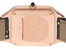 Cartier カルティエ レディース クオーツ サントス･デュモンSM WGSA0022 シルバー文字盤 K18PG/アリゲーター【472】HK