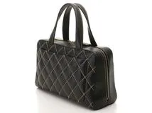 CHANEL シャネル ワイルド ステッチハンドバッグ ブラック