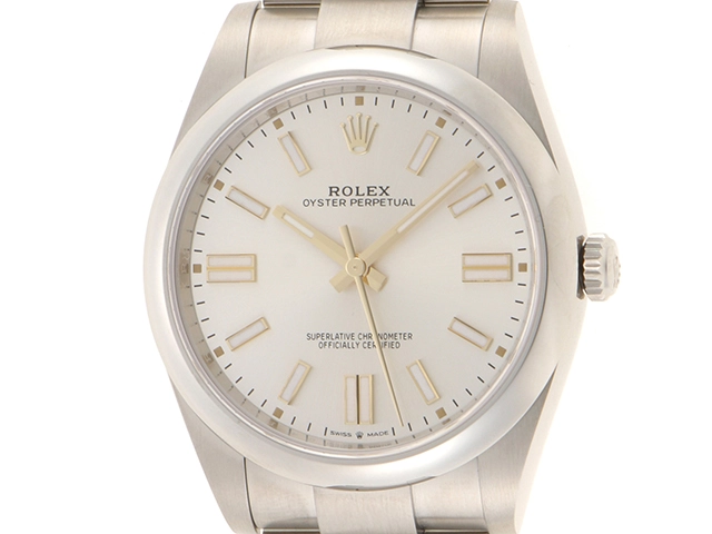ロレックス オイスターパーペチュアル41 ランダムシリアル ルーレット 124300 ROLEX 腕時計 シルバー文字盤