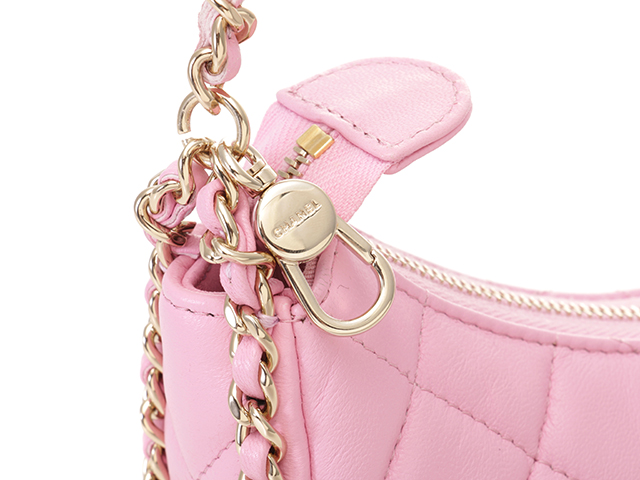 CHANEL シャネル マトラッセ スモールホーボーバッグ AS3917 ピンク/GP  