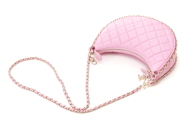 CHANEL シャネル マトラッセ スモールホーボーバッグ AS3917 ピンク/GP  