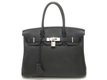 HERMES エルメス ハンドバッグ バーキン30 ブラック トリヨンクレマンス □J刻印 シルバー金具【473】