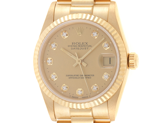 W番 ROLEX ロレックス デイトジャスト31 68278G 自動巻き YG