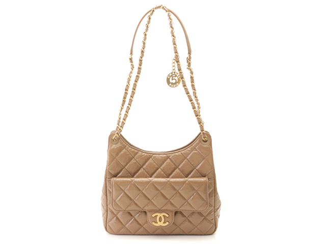 CHANEL シャネル ホーボーバッグ ベージュスラッシュGP