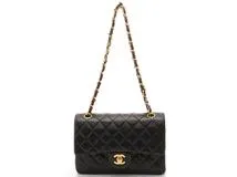 CHANEL マトラッセ ダブルフラップ ラムスキン ブラック ゴールド金具 シャネル マトラッセ ラムスキン ダブルフラップ ダブルチェーン