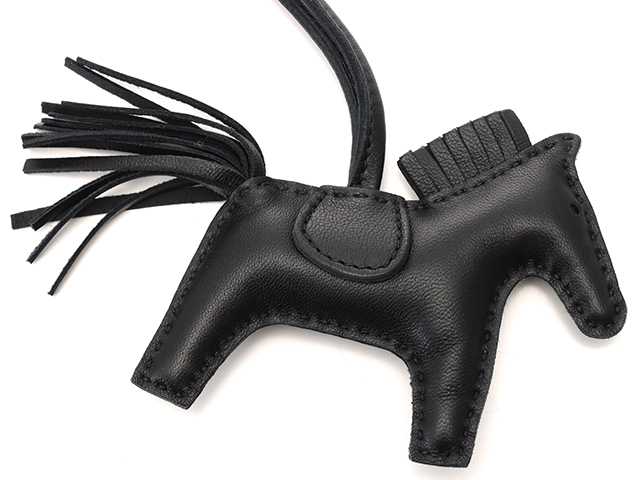 213み　エルメス　ロデオ　PM チャーム　ブラック　レザー　Y刻印 213みエルメスロデオPM チャームブラックレザーY刻印