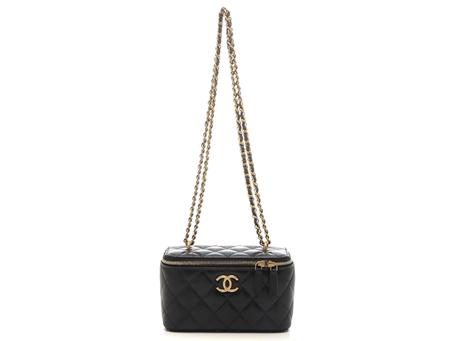 CHANEL　シャネル　マトラッセ チェーンバニティ　ブラック/GP ラムスキン　AP3104 B09785 9430　2147100476606　【437】