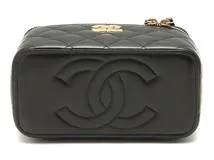 CHANEL　シャネル　マトラッセ チェーンバニティ　ブラック/GP ラムスキン　AP3104 B09785 9430　2147100476606　【437】