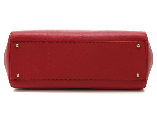 BURBERRY バーバリー ハンドバッグ レッド カーフ 【436