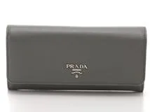 PRADA プラダ サフィアーノ ZIP長財布 グレー レザー 1MH132 パスケース付き【207】2147100481044  の購入なら「質」の大黒屋（公式）