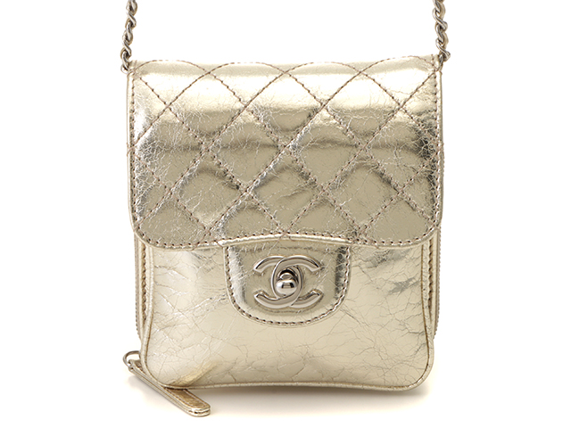 【正規品】CHANELマトラッセ　ショルダーバッグゴールドチェーン CHANEL シャネル マトラッセチェーンショルダー ゴールド SV