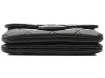CHANEL シャネル コインケース マトラッセ ブラック ラムスキン