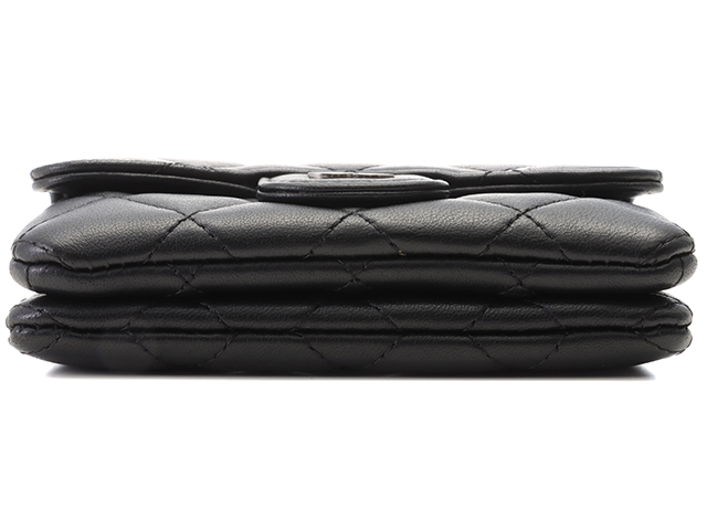 CHANEL シャネル コインケース マトラッセ ブラック ラムスキン CHANEL シャネル コインケース マトラッセ ブラック ラムスキン