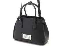 MAISON MARGIELA メゾン・マルジェラ 5AC スモール ドローストリング2WAYバッグ ブラック カーフ/キャンバス【432】2147100482638