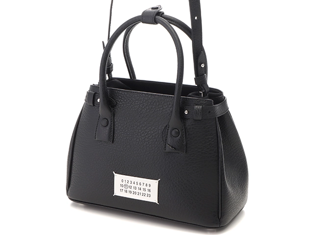 MAISON MARGIELA メゾン・マルジェラ 5AC スモール ドローストリング2WAYバッグ ブラック カーフ/キャンバス【432】2147100482638