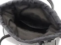 MAISON MARGIELA メゾン・マルジェラ 5AC スモール ドローストリング2WAYバッグ ブラック カーフ/キャンバス【432】2147100482638