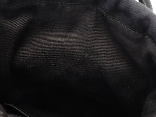 MAISON MARGIELA メゾン・マルジェラ 5AC スモール ドローストリング2WAYバッグ ブラック カーフ/キャンバス【432】2147100482638