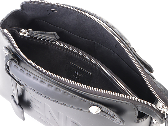 FENDI フェンディ バイザウェイミディアム ブラック レザー【431