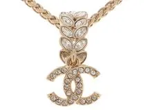 CHANEL シャネル ココマークネックレス メタル/クリスタル【430 CHANEL シャネル ココマークネックレス メタル/クリスタル【430