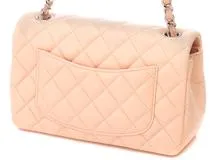 CHANEL シャネル ミニマトラッセ チェーンショルダー ピンク/SV ラムスキン A69900 29******【432】2147100484793