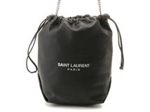 SAINT LAURENT サンローラン ショルダーバック テディバケット カーフ ブラック 538447【472】YY
