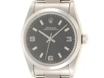 ROLEX　ロレックス　時計　オイスター　パーペチュアル　67480　ブラック文字盤　ステンレススチール　自動巻　男女兼用　【430】2147100493429