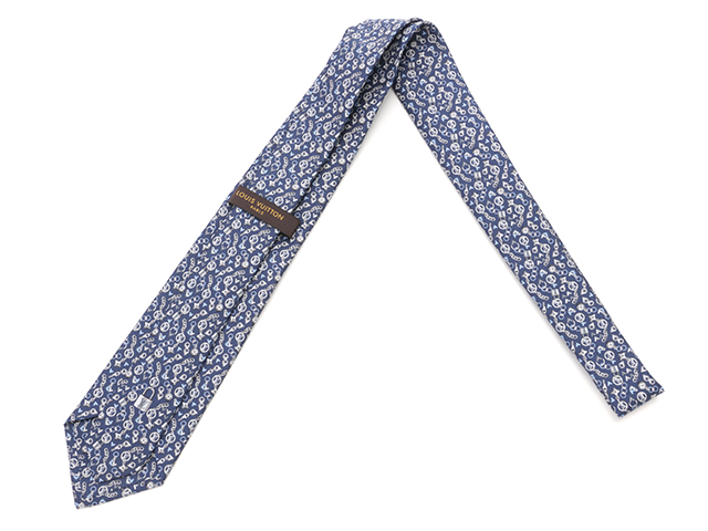 Louis Vuitton ネクタイ　完全未使用品 LOUIS VUITTON ルイヴィトン 小物 ネクタイ ブルー シルク M70374【472