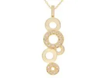JEWELRY　ノンブランドジュエリー　ネックレス　K18イエローゴールド　ダイヤモンド0.16ct　約4.8g【430】2147100495508