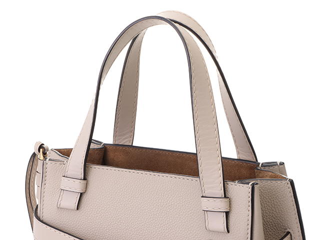 LOEWE ロエベ ゲートトップハンドル ミニ グレー レザー 321.12