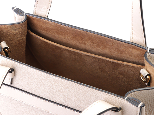 LOEWE ロエベ ゲートトップハンドル ミニ グレー レザー 321.12