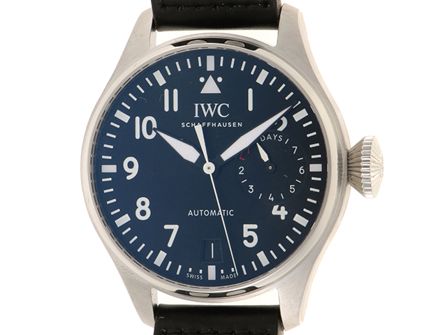 IWC インターナショナルウォッチカンパニー 腕時計 ビッグ・パイロット・ウォッチ IW500912 ステンレススティール ブラック文字盤 自動巻き  2018年並行品【472】SJ