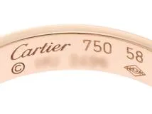 Cartier カルティエ ミニラブリング リング ラブウエディングリング PG 3.5g #58 B4085258【434】
