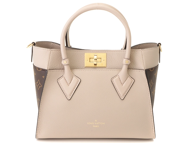 LOUIS VUITTON　ルイ・ヴィトン　オンマイサンドPM　モノグラム/カーフ　グレージュ　M57729　【436】　2147100501209