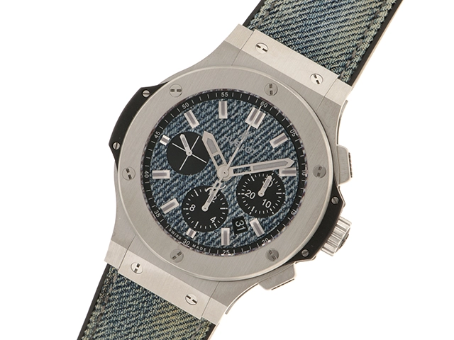 HUBLOT　ウブロ　ビッグバン・ジーンズ　世界限定250本　301.SX.2770.NR.JEANS　SS/デニム/ラバー　自動巻き　メンズ（2147100501858）【200】C