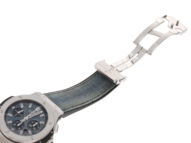 HUBLOT　ウブロ　ビッグバン・ジーンズ　世界限定250本　301.SX.2770.NR.JEANS　SS/デニム/ラバー　自動巻き　メンズ（2147100501858）【200】C