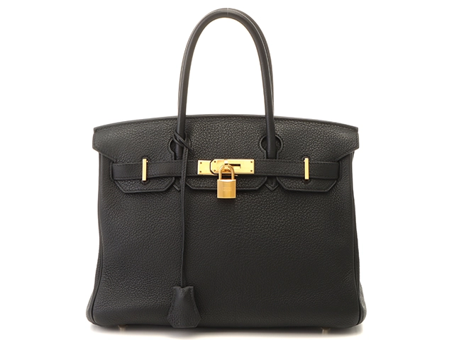 HERMES エルメス バーキン30 ハンドバッグ トゴ ブラック ゴールド金具 