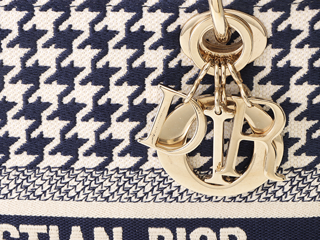 Dior ディオール 千鳥柄 レディーディオール ミディアム ハンドバッグ 